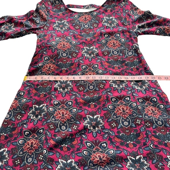 Abercrombie & Fitch Sz S Maroon Floral Paisley Long Sleeve Tunic Shift Dress - Picture 10 of 12